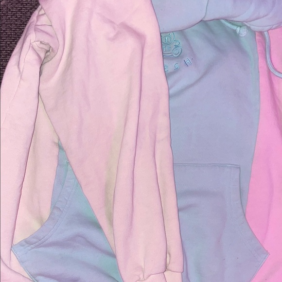 Teddy Fresh Pastel Colorblock Hoodie - Pink and Light blue - Picture 5 of 5